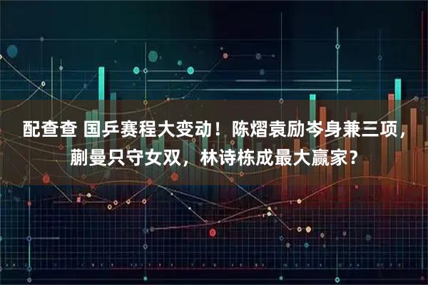 配查查 国乒赛程大变动！陈熠袁励岑身兼三项，蒯曼只守女双，林诗栋成最大赢家？